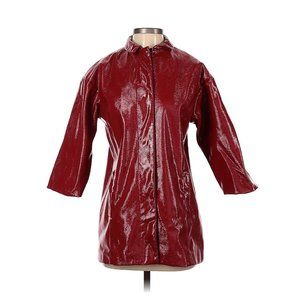 Kut from the Kloth Faux Red Leather Jacket Size Small